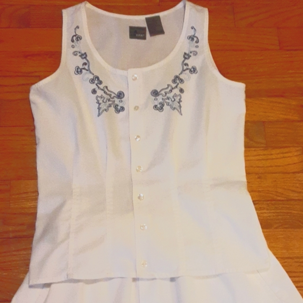Vintage Liz Wear Skirt and Top Set Size 10, 100% Cotton  Boho, Cottage